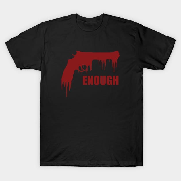 Ban Guns / Stop guns violence / gun control: bloody gun - Enough - Never again - March 2018 T-Shirt by Vane22april